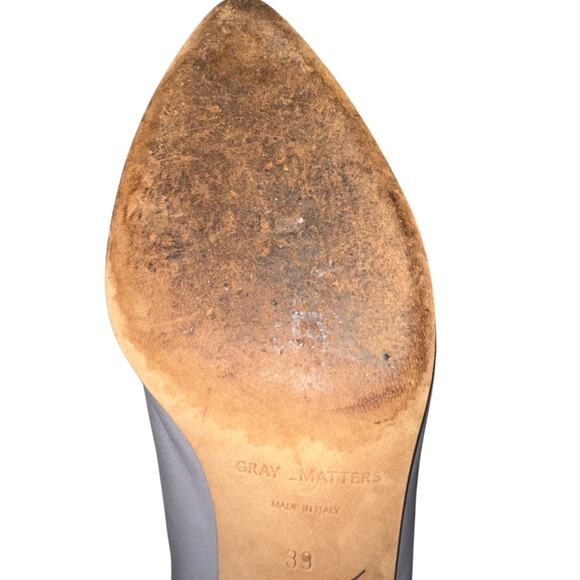 Grey Matters Heel Grey Leather Heels Light Purple Accents on Heels Front Size 39 - Picture 14 of 14